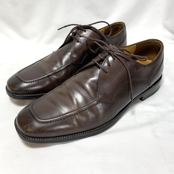 Cole Haan Dress Shoes Brown Eaton Apron Toe Derby Oxford Leather Men’s 11.5 - Picture 14 of 14